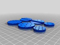 25mm and 40mm wargaming hexagon bases by JarmoMeNiven