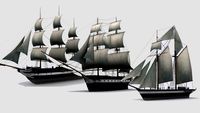 Sailboats 3D Model