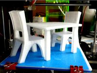 2.5D Simple Chair and Table by juewei