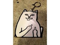 RipNDip Cat, Lord Nermal, Keychain,  by mhoyt
