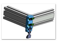Connector for profile 5 20x40 90° with foot M6 by vadymch