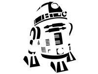 R2D2 Airbrush Stencil by -Raul-