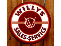 Vintage Willys sales and service sign/coin by saintmythi