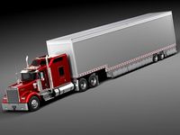 Kenworth W900 Sleeper Cab Trailer 2014 3D Model