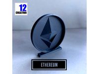 Ethereum Coin ETH Crypto Currency Stand by 12creativo