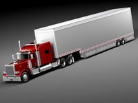 Peterbilt 389 Sleeper Cab Trailer 2015 3D Model