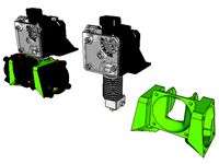 E3D V6 40mm Triple Fan Blower Duct by wooddragon48