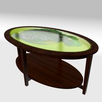 Oval table 3D Model