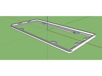 License Plate Frame - Modded for camera mount by jayEremy