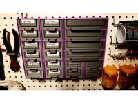 Pegboard 2 drawer parts bin - Large (remix of NerdAlert3D's model) by ChipCustomizer