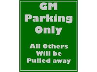 GM Parking sign by saintmythi