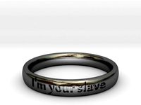 " I'm your slave " engraved ring by MorganeAlinai