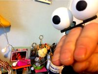 Ping Pong ball finger puppet by Ajaxjones