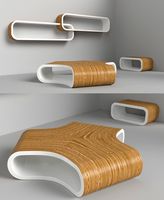 Modern Table with Shelves