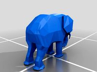 Low Poly Elephant by Jfuzzy