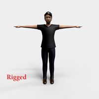 Rigged Male Low polygons character