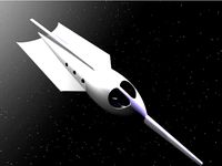 Terra V Flag ship from the 1950s TV Show Space Patrol by klawndyke