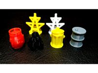 Power Grid boardgame Resources and Pawns by Melchiorus