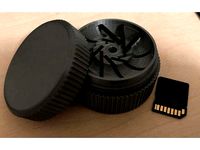 Cylindrical SD Card Holder.  by mkuiper