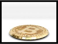 Bitcoin Coin & Coaster ( double sided ) by qppddb