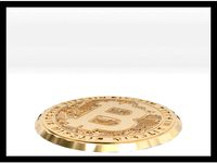 Bitcoin Coin & Coaster ( one sided ) by qppddb