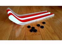 Mini Hockey Stick (with puck) by Affordable3D