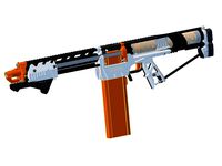 Nerf Caliburn - Railgasm Barrel Shroud by captainslug