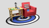 Lowpoly Living Single Sofa
