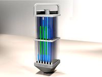 BWR Nuclear Fuel Assembly Short Model, 300mm rods, 7X7 Array with 3X3 Water Channel by cbsarka