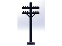 HO Scale Modular Telephone Pole by KnightlyDesigns