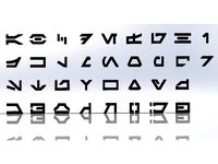 Aurebesh Letters (Star Wars Alphabet) by Crusader1939