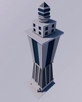 Low Poly Skyscraper (Ready to Render)