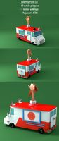 Low Poly Pizza Car