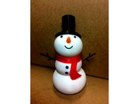 Snowman Ornament (Multi-Extruder Remix) by fasteddy516