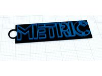 Metric band logo keychain by yoloswag_Tyrone