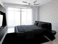 Realistic Interior Scene + PSD File - Bedroom 001