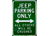 jeep parking sign by saintmythi