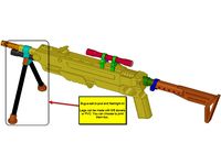 Bug-a-salt Gun Bi-pod and Flashlight Kit by PonzLL