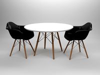 Eames table and chairs