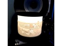 Pittsburgh Lithophane Lamp Shade, Base & Top by GilroyWasHere
