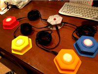 Quiz / Arcade Button buzzer WITH LED by enbager