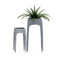 Fern in Metal Standing Pot