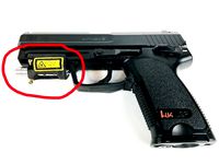 Adjustable laser pointer at Heckler & Koch USP / Justierbarer Laserpointer an Heckler & Koch USP by HPBaltes
