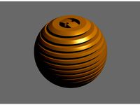 Sliced Christmas ball by Nonsolo3D