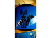 Low poly stencil fox  by the_messy_desk