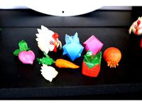 Slime Rancher Hen Hen, Chickadoo, Carrot, Cuberry, Heartbeet, Pogofruit, Plorts by ChaosCoreTech