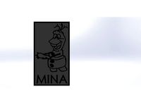Olaf Mina nametag by TIR