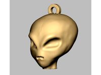 alien head car charm by Reed96