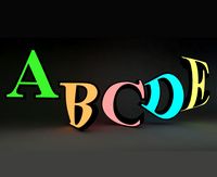 GLOWING AND RIGGED ALPHABET A TO Z