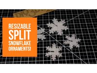 Customize-able Split Snowflake Christmas Ornament! by DIY3DTech